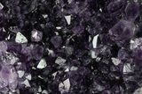 Dark Purple Amethyst Cluster With Wood Base - Uruguay #171877-3